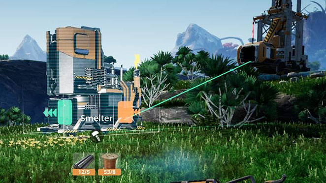 satisfactory режим строительства с сеткой