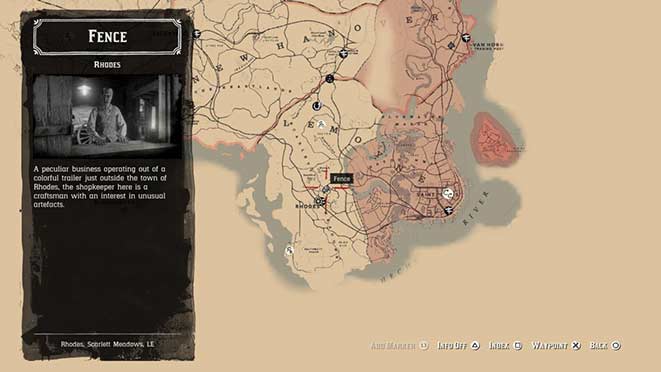 rdr 2 Родос - карта