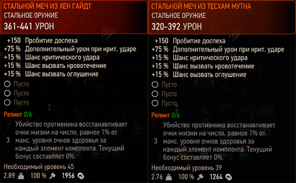 The Witcher 3 Стальной меч из Тесхам Мутна